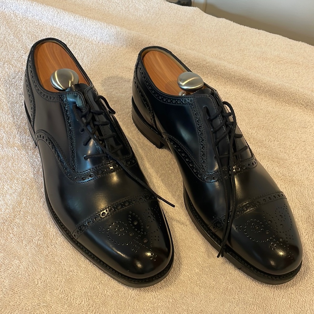 CHARLES TYRWHITT Leather Oxford Brogue Shoes - Black